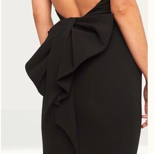 Revolve Black Backless Bow Detail Mini Dress Elegant Size S